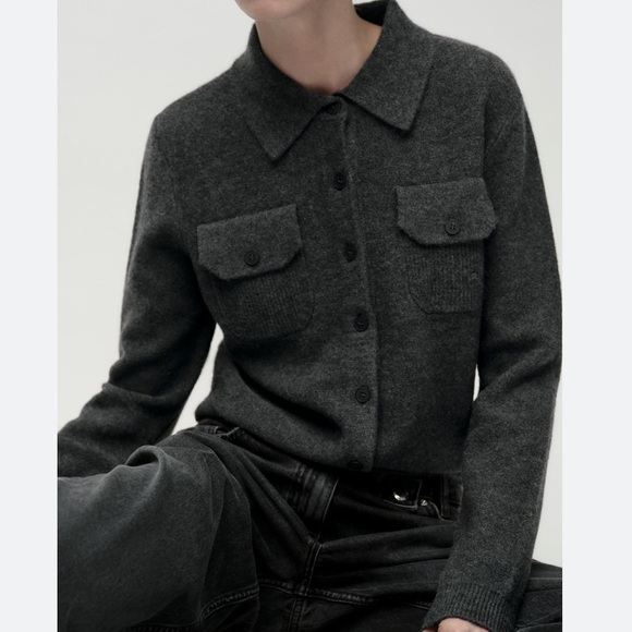 Zara Sweaters - Zara NWT plain knit polo collar jacket 9325/001